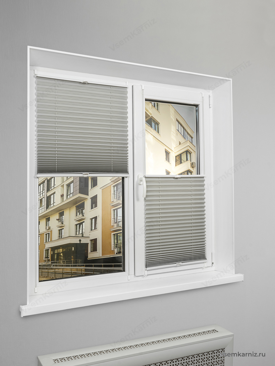 Жалюзи плиссе PK 250-07 Серые 64х160см