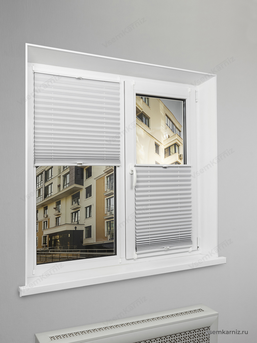 Жалюзи плиссе блэкаут PK 280-01 Белые 48х160см