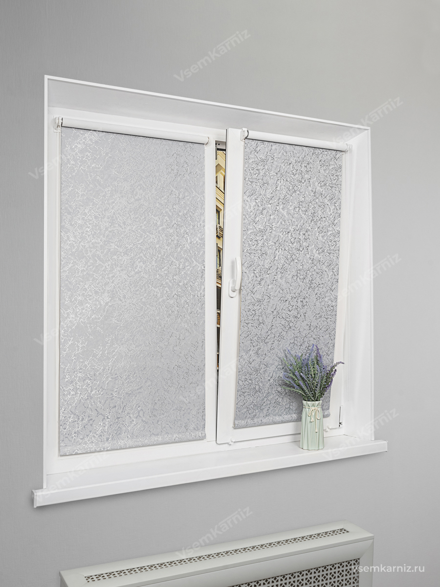 Рулонная штора Блэкаут Lm Decor Эстель Серая 220x185 см